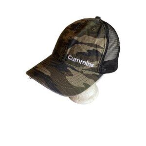 Cummins Engine Camouflage Camo Hat Cap Black Mesh Back Adjustable
